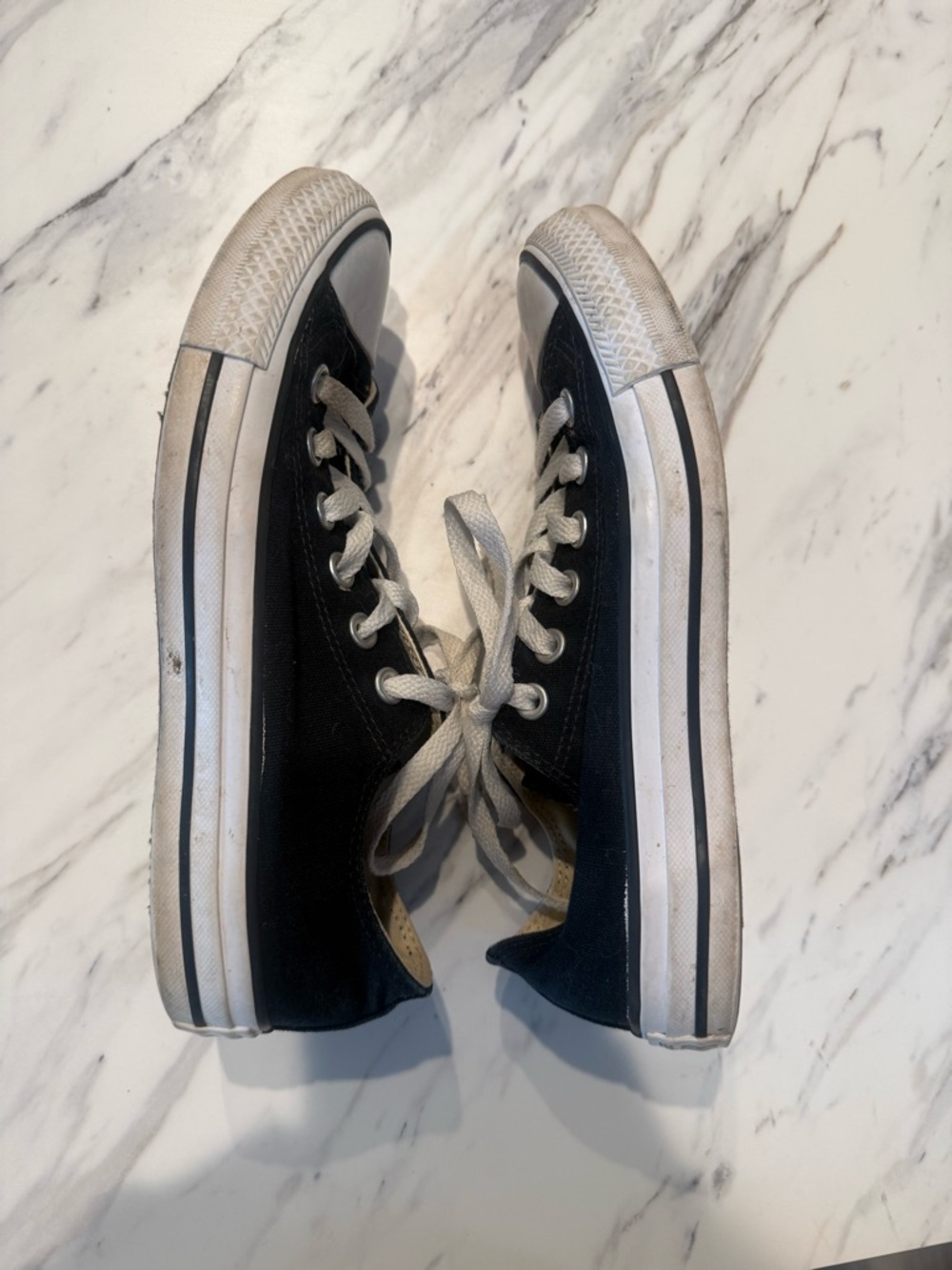 Converse Black and White Low-Top Canvas Sneakers - Picture 4 of 7